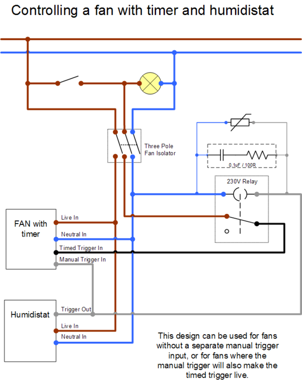 Extractor fan wiring - DIYWiki wiring diagram for a timed extractor fan 